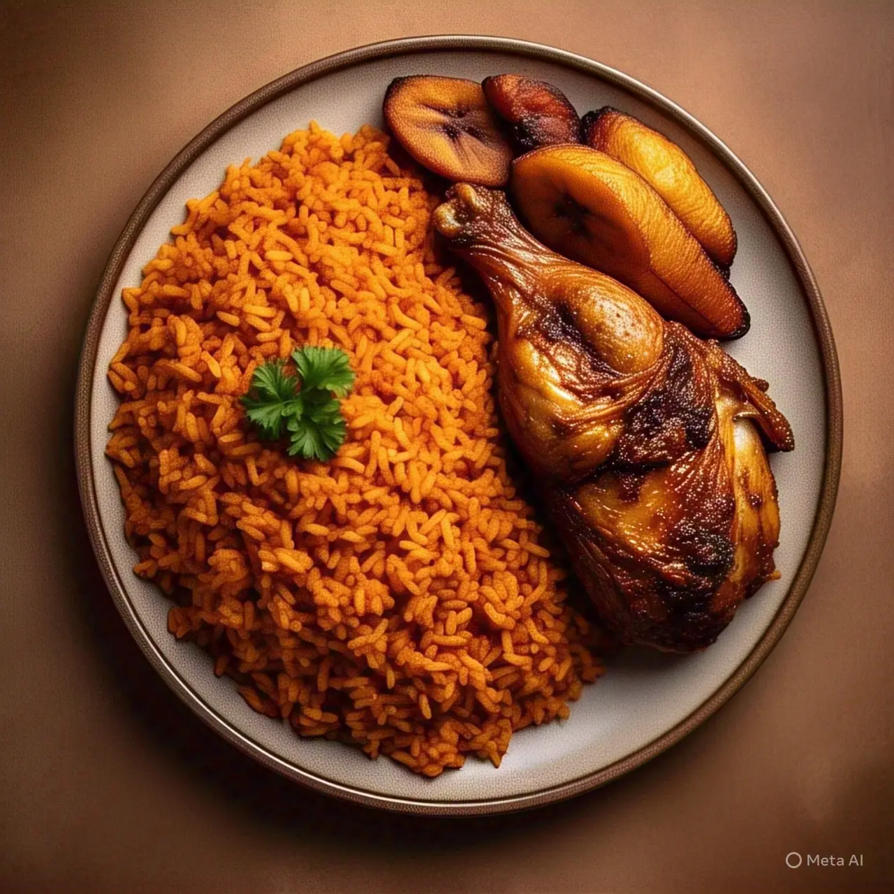 Jollof rice and chicken